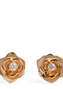 Piaget Rose Gold and Diamond Rose Earrings