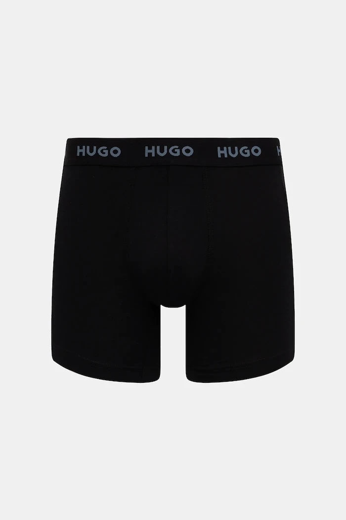 HUGO erkek pamuklu elastan boxer BOXERBR TRIPLET DESIGN 3'lü