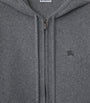 Burberry Grey Cashmere-Blend Zip-Up Slim Hoodie