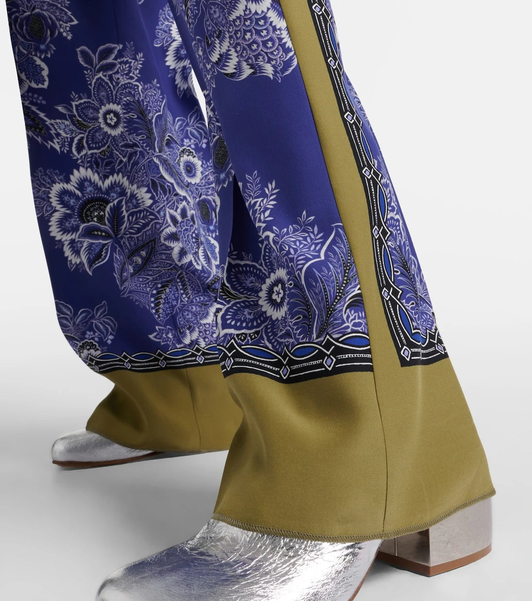 Etro - Paisley high-rise silk wide-leg pants