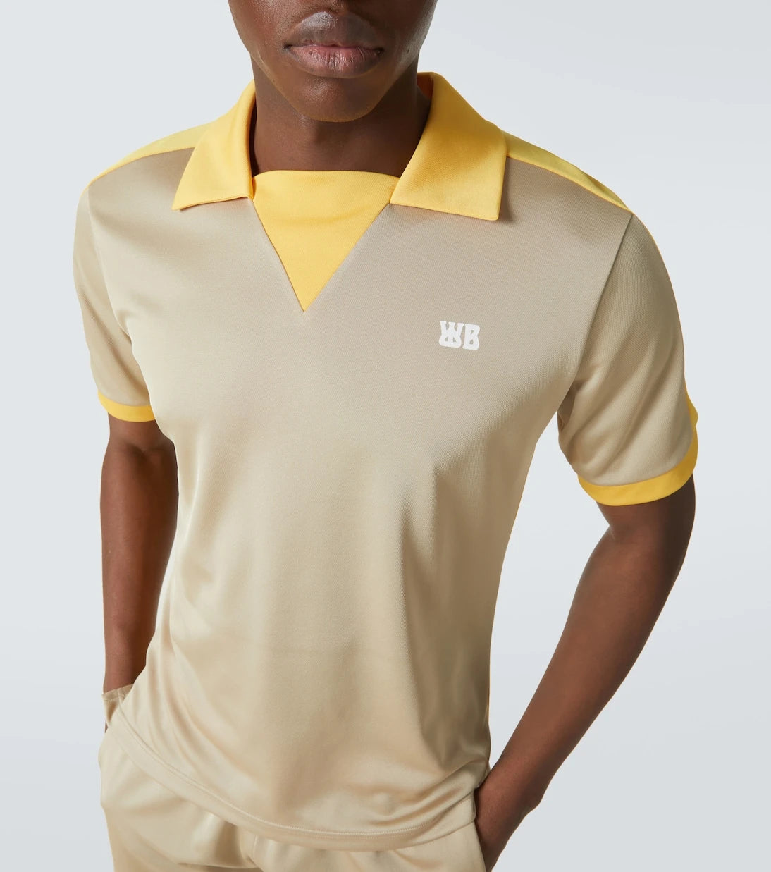 Wales Bonner - Logo colorblocked polo shirt