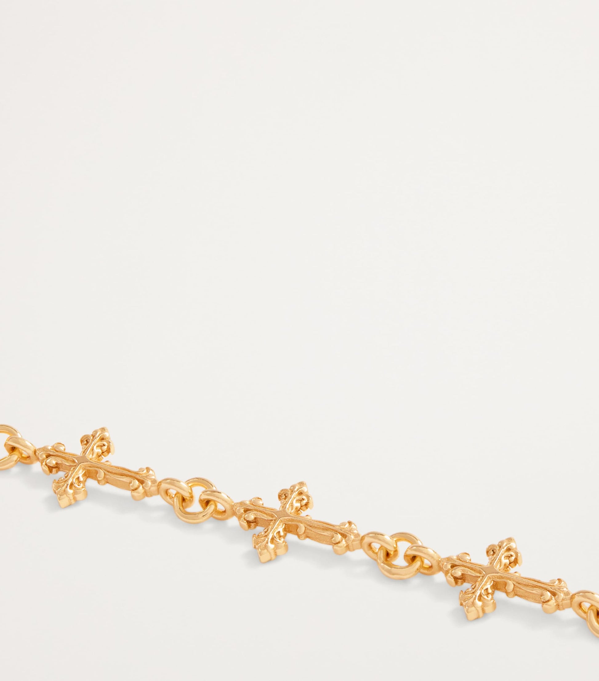 Gold-Plated Avelli Cross Bracelet