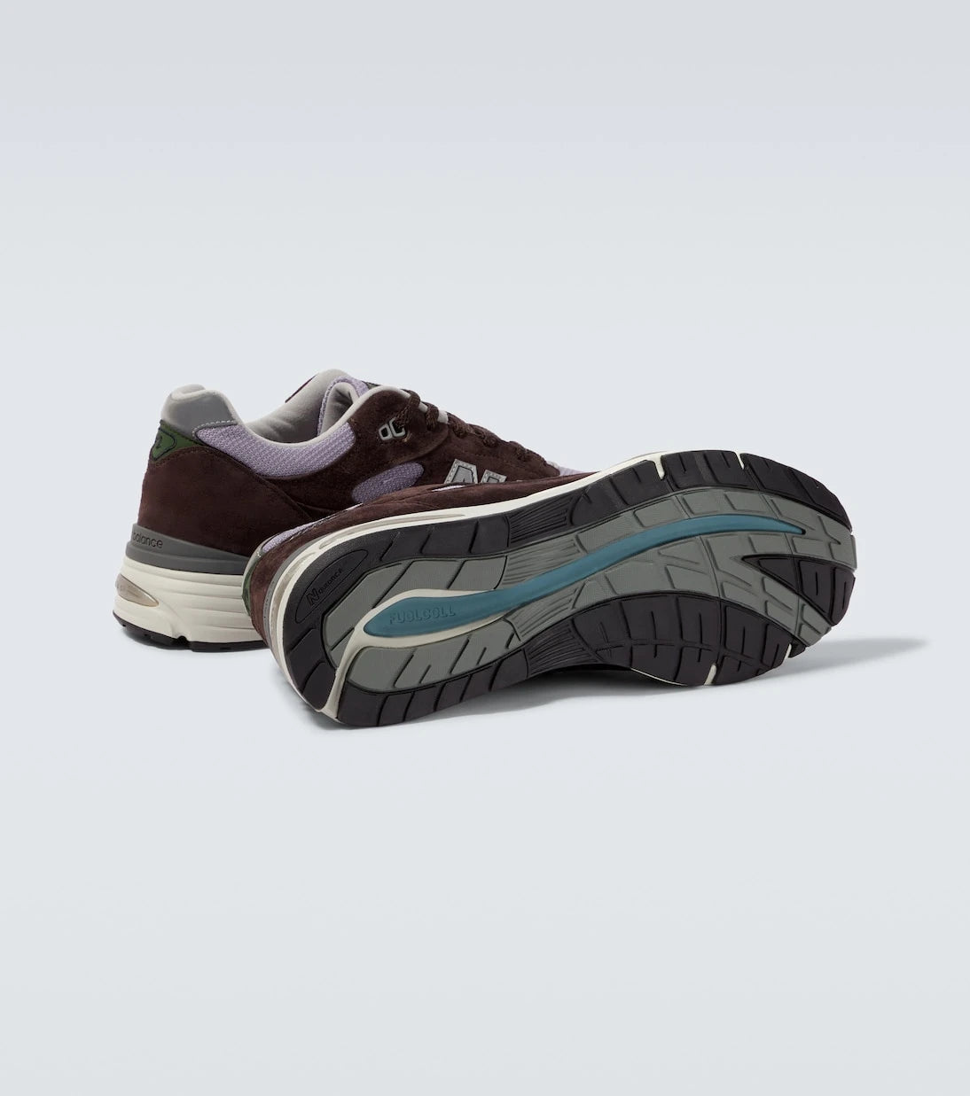 New Balance - 991v2 suede-trimmed sneakers