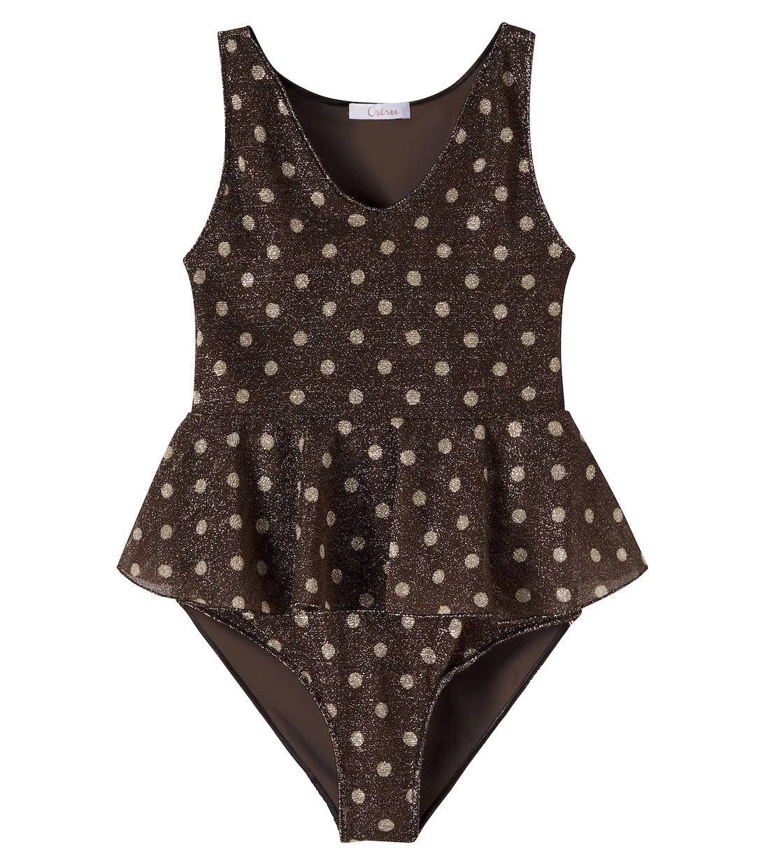 Oséree Kids - Osemini Lumière polka-dot ruffled swimsuit