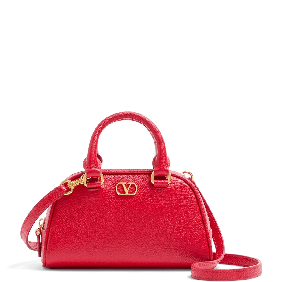 Mini Leather VLogo Signature Top-Handle Bag