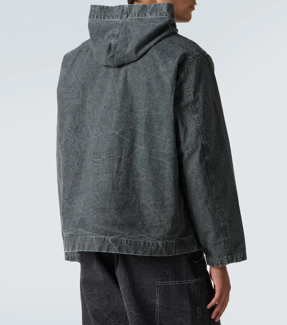 A.Presse - Vintage hooded distressed denim jacket
