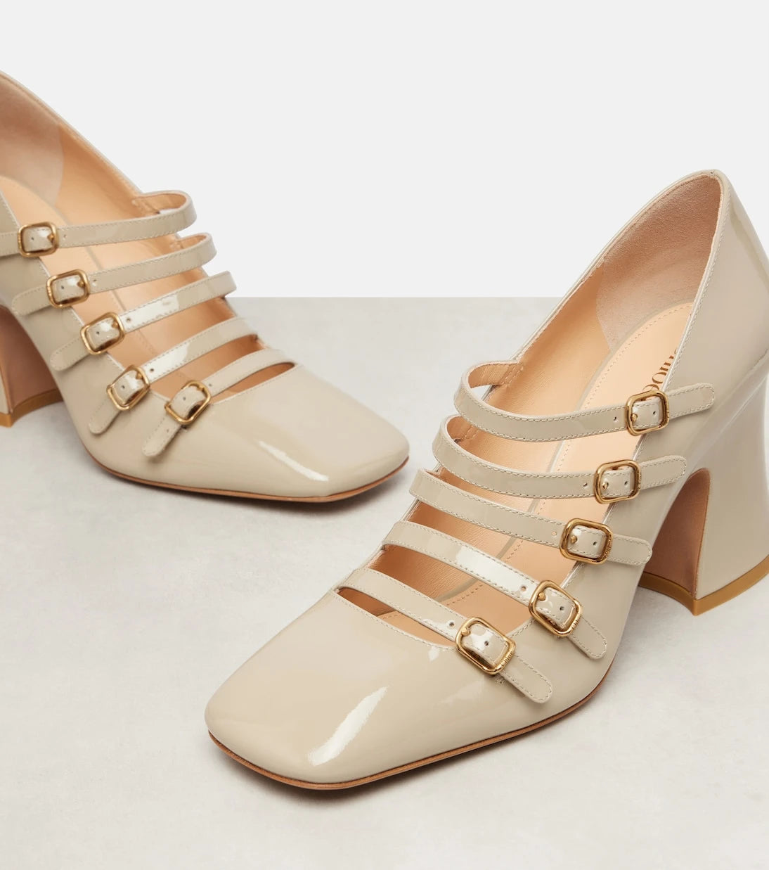 Chloé - Janis 80 patent leather Mary Jane pumps