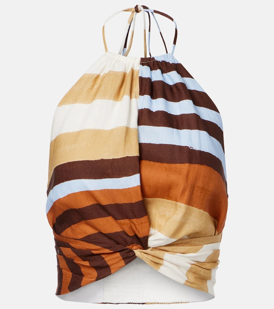 Cala de la Cruz - Lodi striped linen crop top