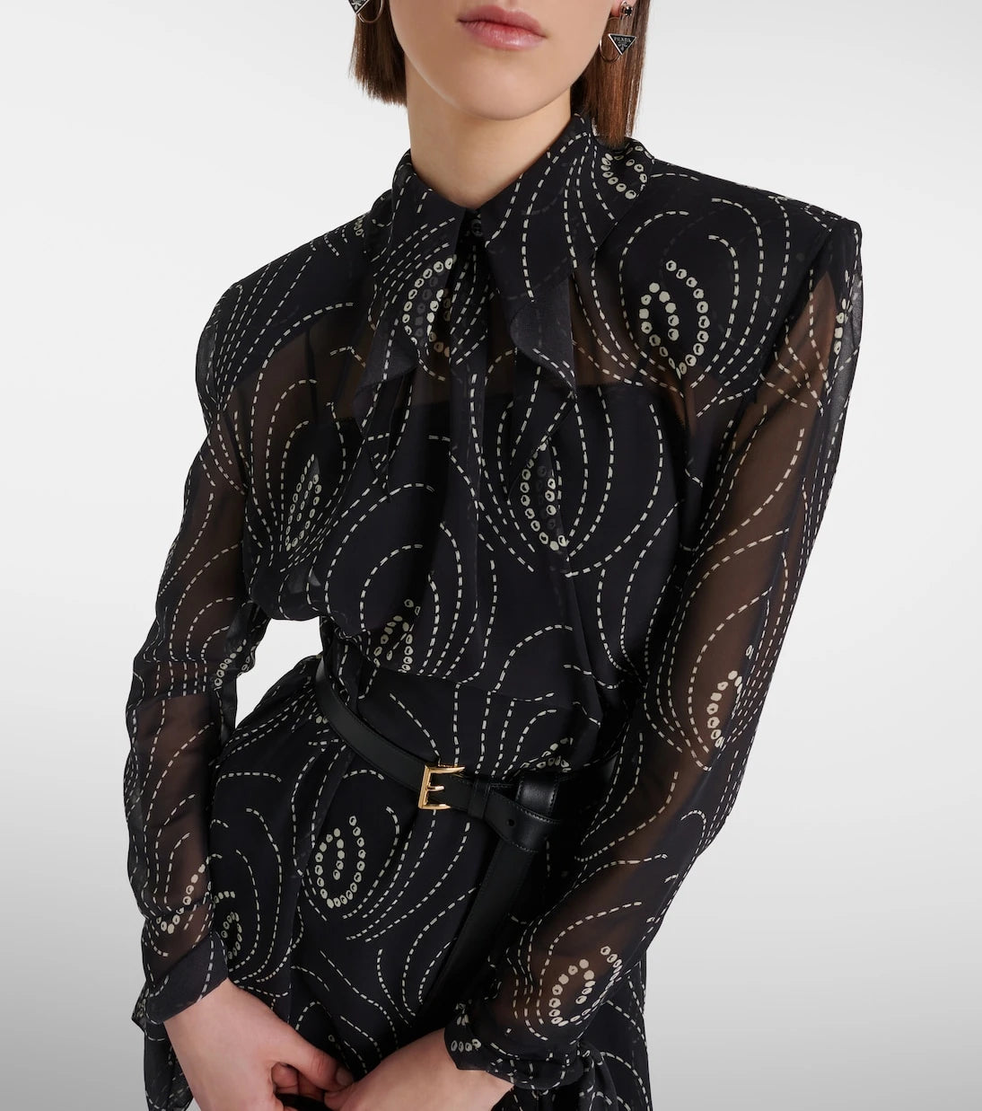 Prada - Printed georgette midi dress