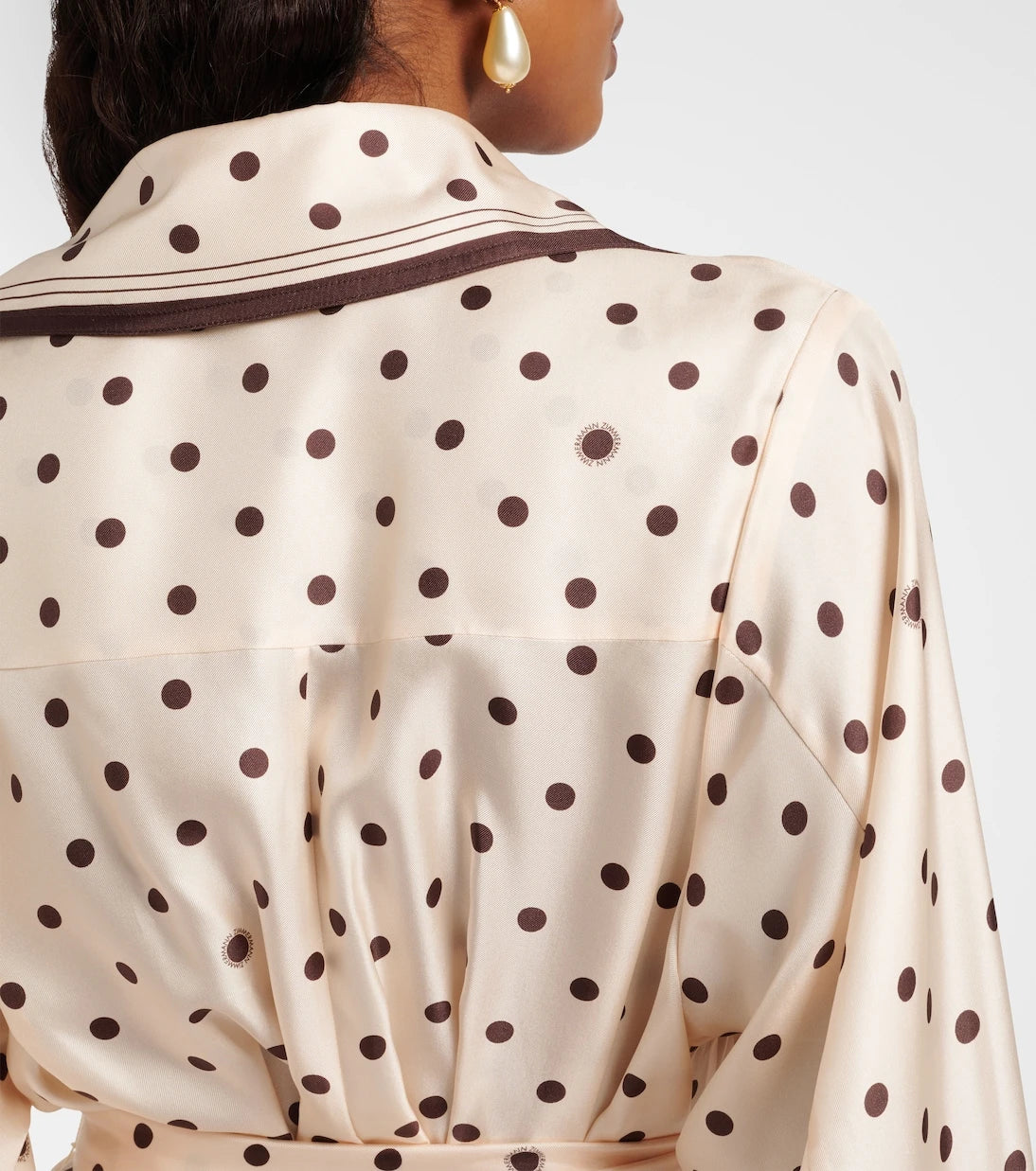 Zimmermann - Belted polka-dot silk shirt dress
