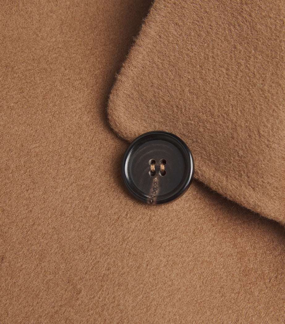 Max Mara Beige Virgin Wool Double-Breasted Coat