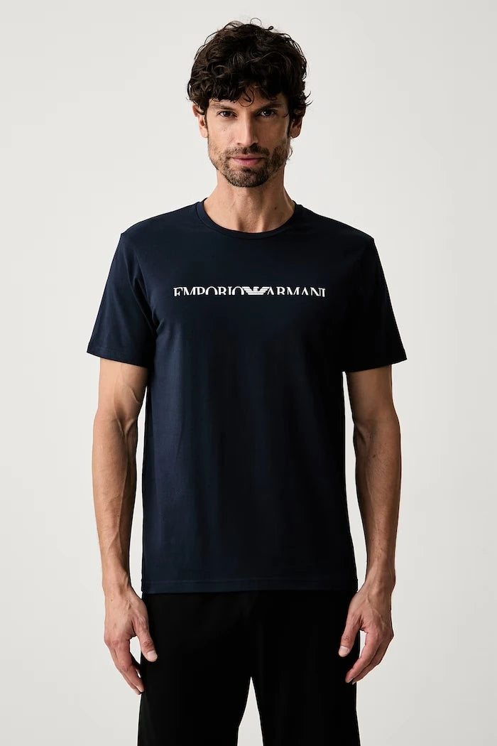 Emporio Armani Underwear pamuklu elastanlı erkek ev tişörtü