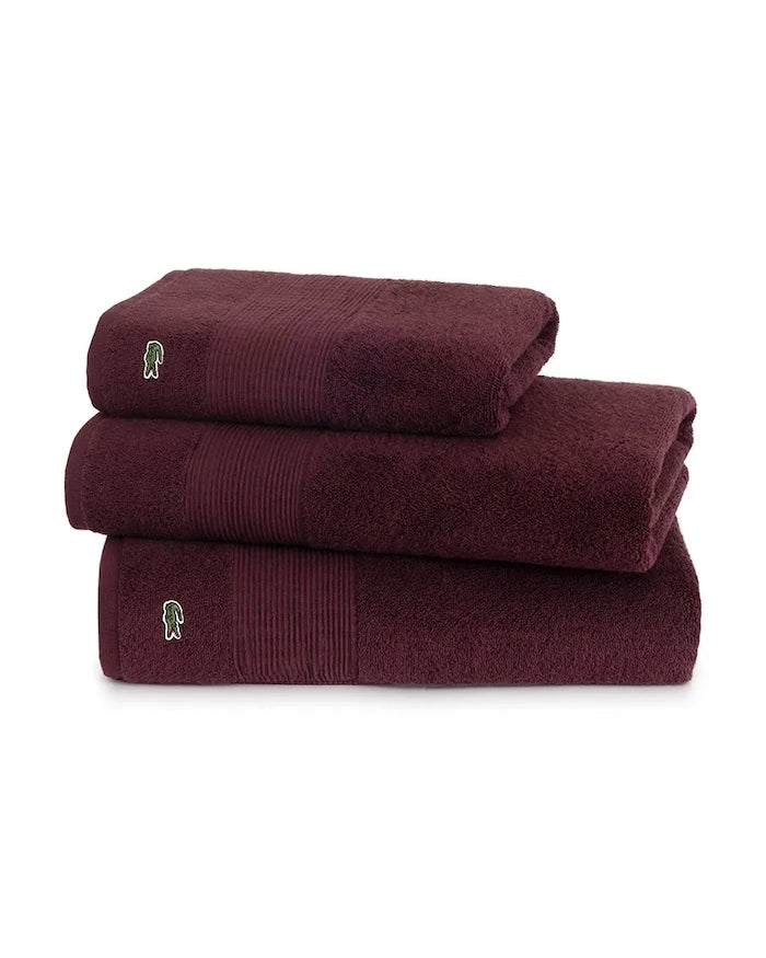 Lacoste L LECROCO Bordeaux 100 x 150 cm Orta Pamuklu Havlu