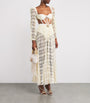 White Crocheted Corseted Maxi Dress