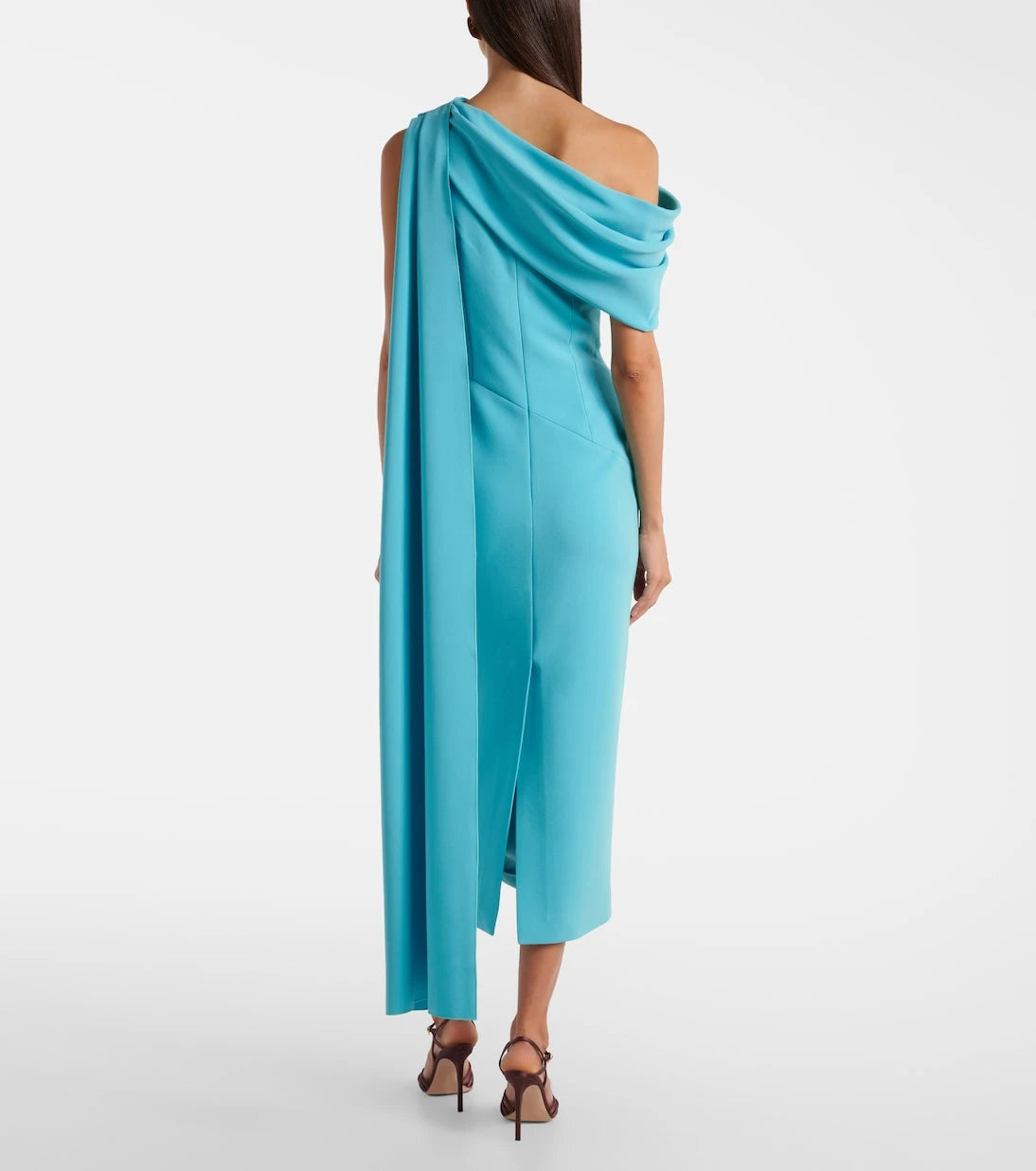 Roksanda - Maite caped crêpe midi dress