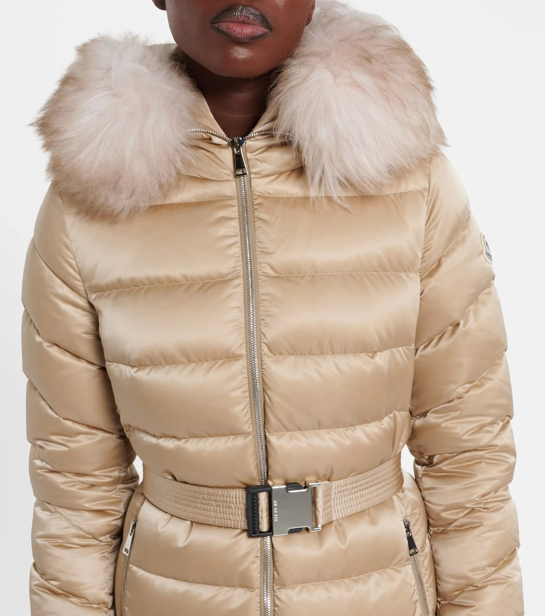 Moncler - Leersie shearling-trimmed down coat