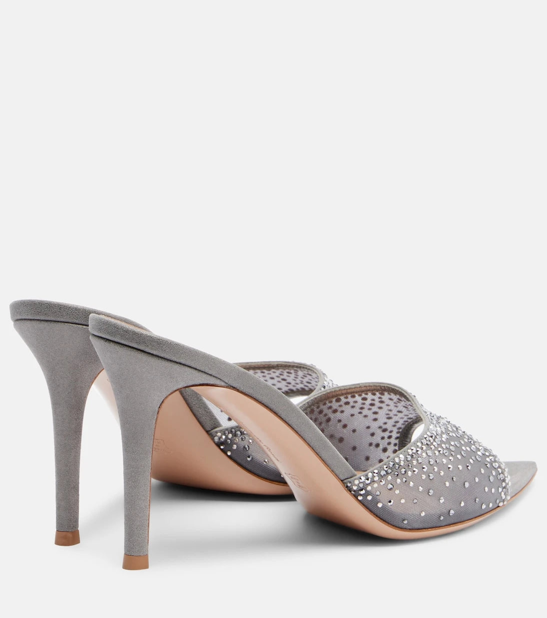 Gianvito Rossi - Rania 85 embellished organza mules