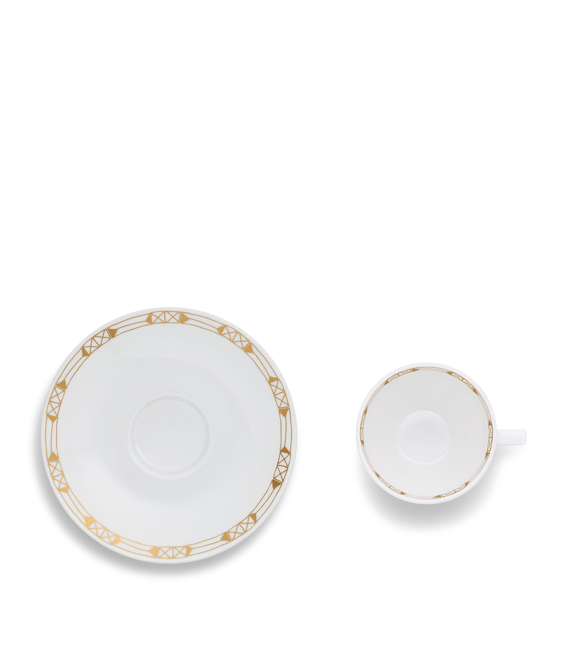 Set of 2 Porcelain Talleyrand Coffee Cups and Saucers (100ml)