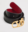 Valentino Garavani Black Reversible VLogo Signature Belt