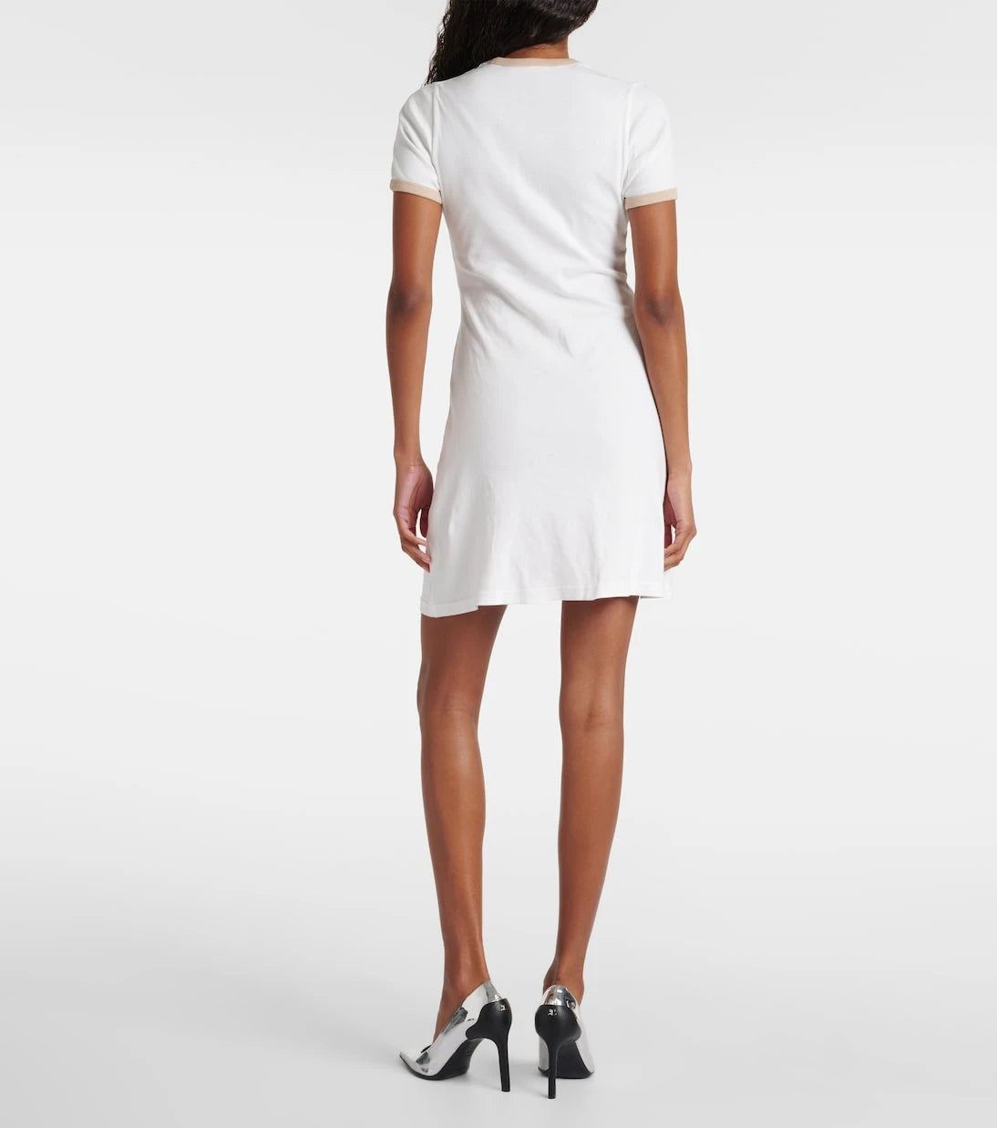Courrèges - Logo cotton minidress