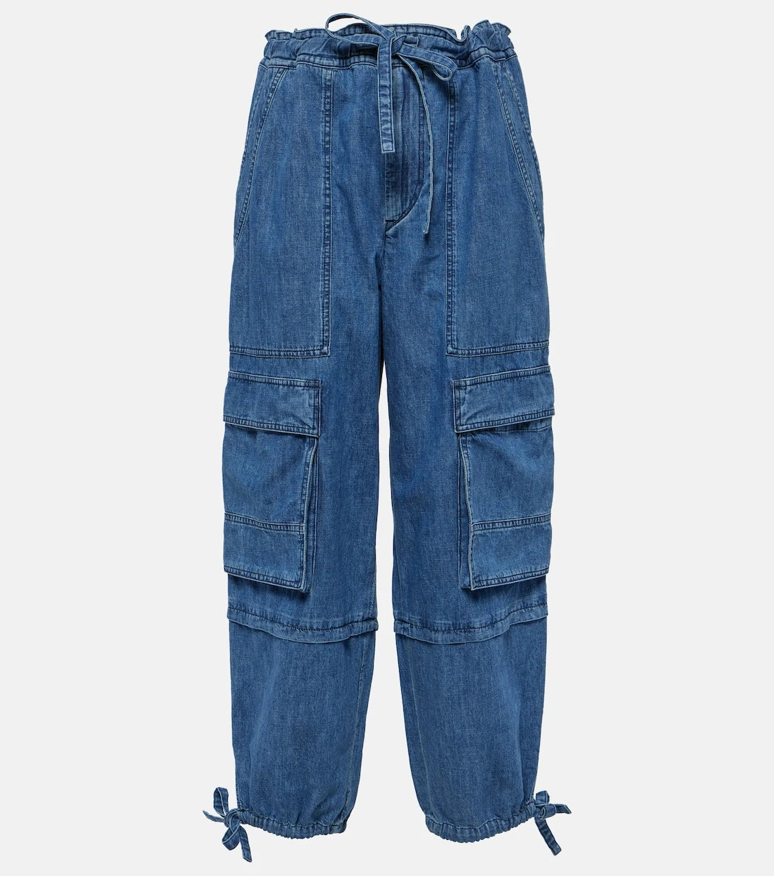 Marant Etoile - بنطلون جينز كارغو Ivy بقصة متوسطة الارتفاع