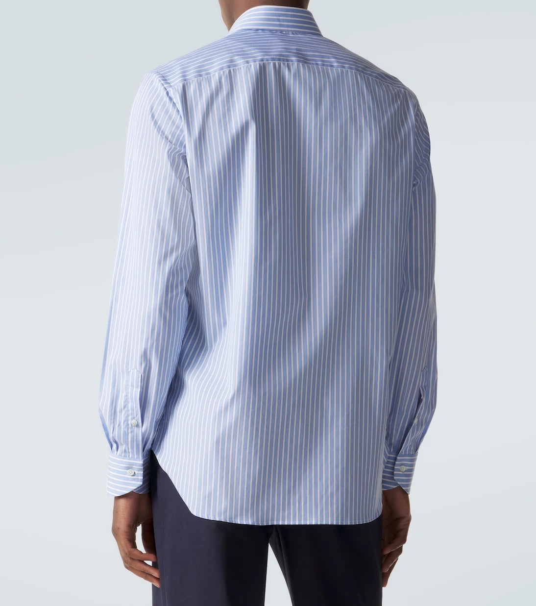 Canali - قميص بوبلين قطني مخطط
