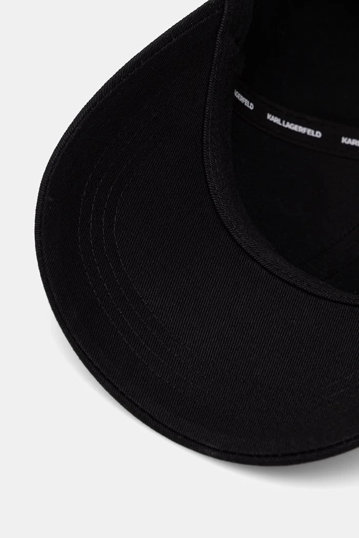 Karl Lagerfeld шапка с козирка дамска от памук IKON