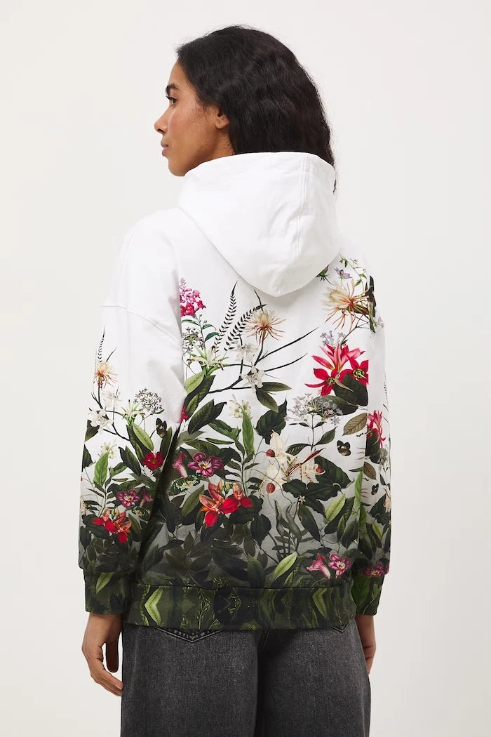 Medicine kapüşonlu kadın pamuklu elastanlı sweatshirt