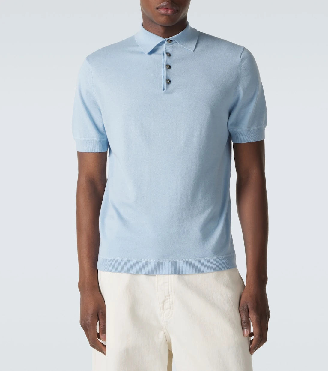 Allude - Cotton, silk, and cashmere polo shirt