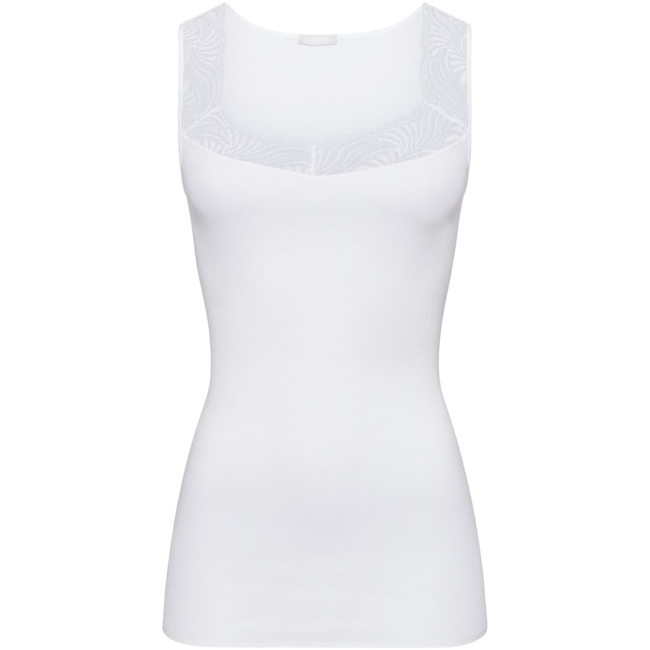 White Cotton Delight Tank Top