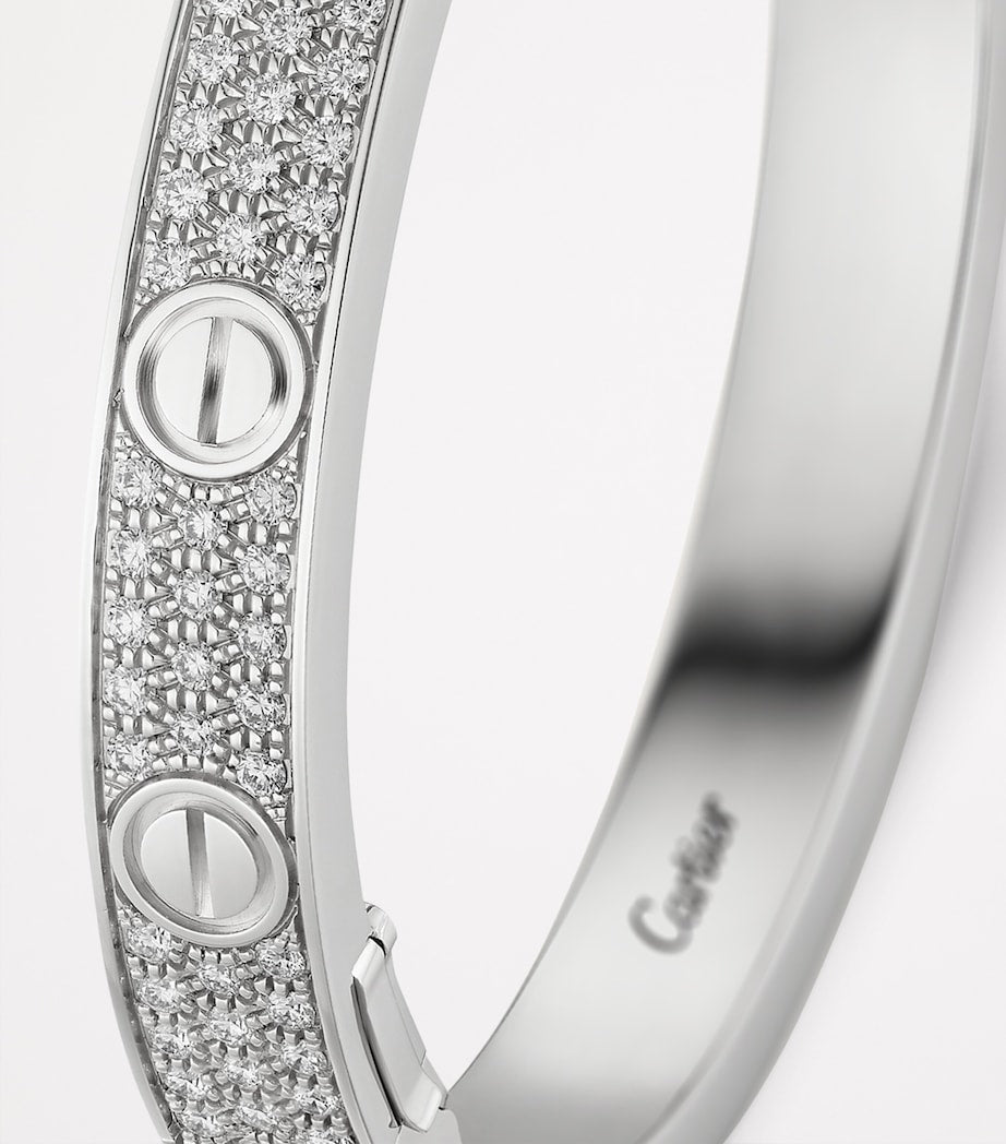 White Gold and Diamond LOVE Bracelet