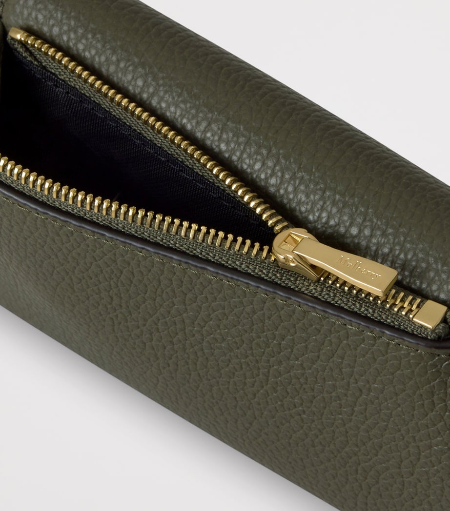 Mulberry GREEN Leather Folded Multi-Card Wallet