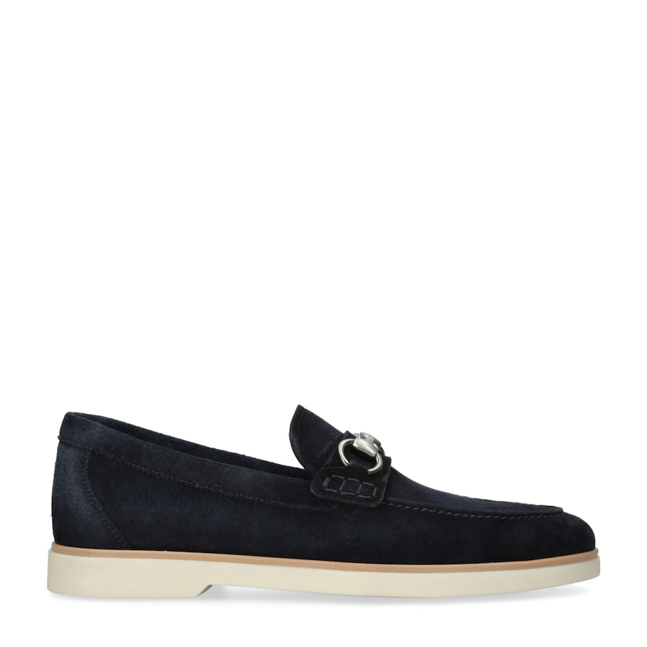 Suede Horsebit Loafers
