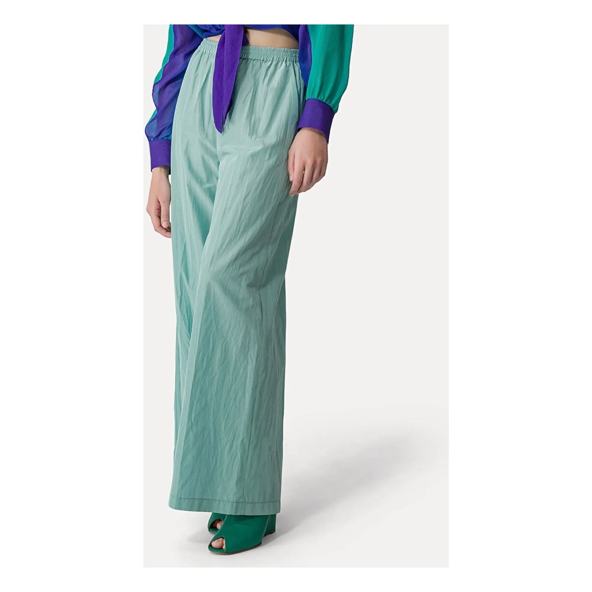 Forte Forte - Palazzo Taffeta Trousers | Aqua