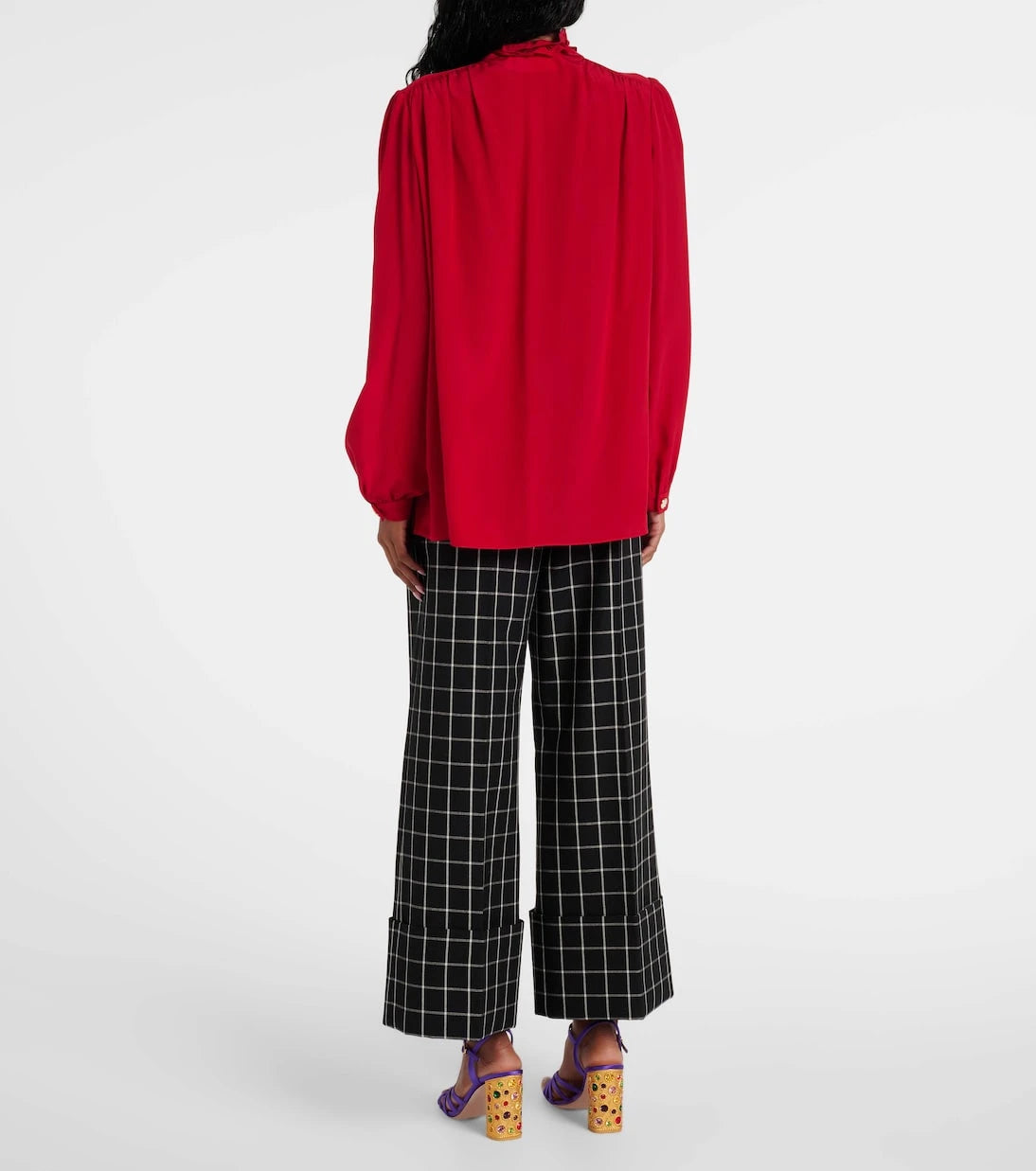 Valentino - Ruffled silk crêpe de chine blouse