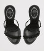 René Caovilla Black Embellished Chandelier Sandals 105