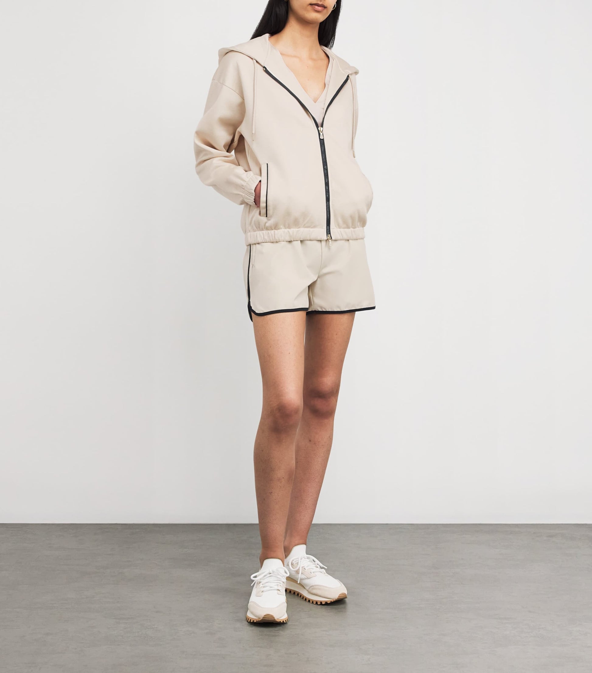 Cotton-Blend Zip-Up Hoodie