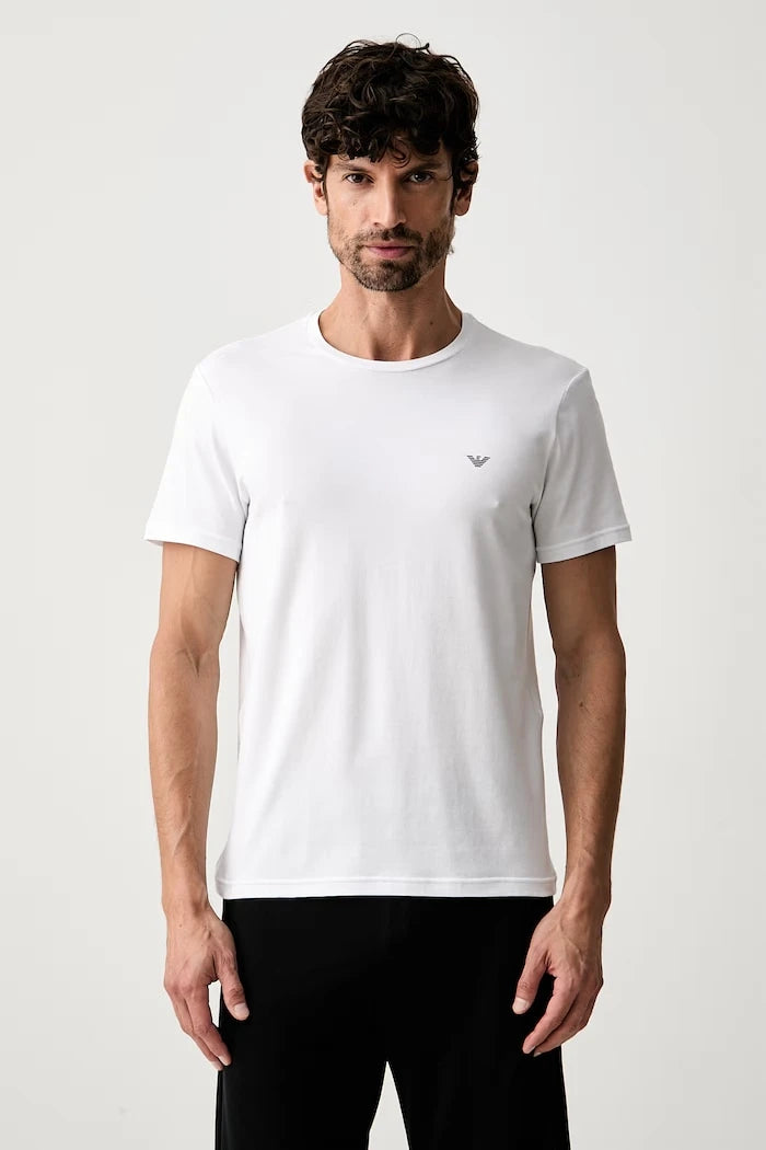 Emporio Armani Underwear Erkek Pamuk ve Elastan Ev Tişörtü 2'li