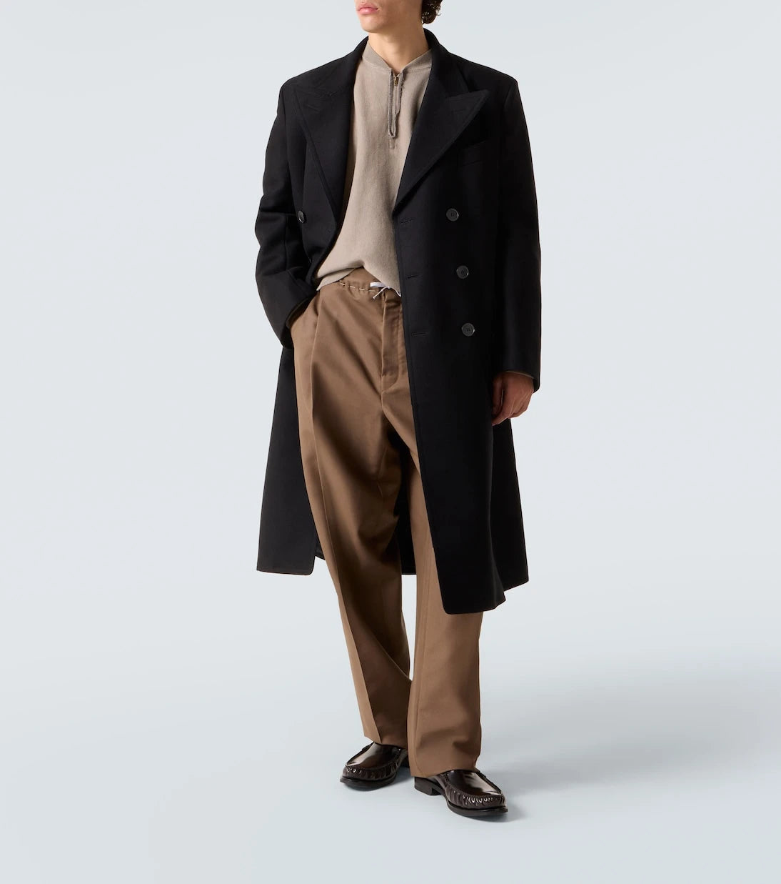 Maison Margiela - Double-breasted virgin wool coat