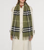 Green Cashmere Check Scarf