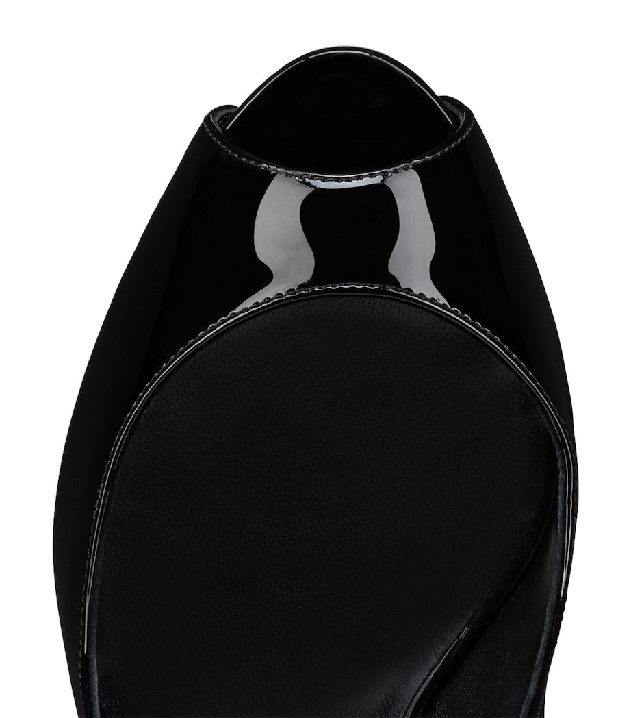 Christian Louboutin Hot Chick Alta Patent Leather Peep Toe Pumps 100