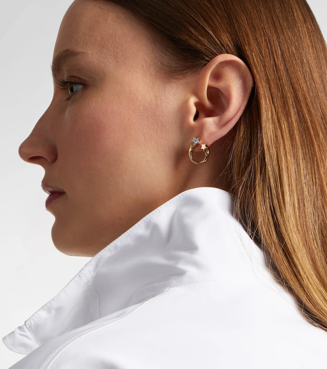 Roxanne First - Shooting Star 14kt gold earrings with diamonds