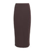 Good American Brown Matte Jersey Midi Skirt