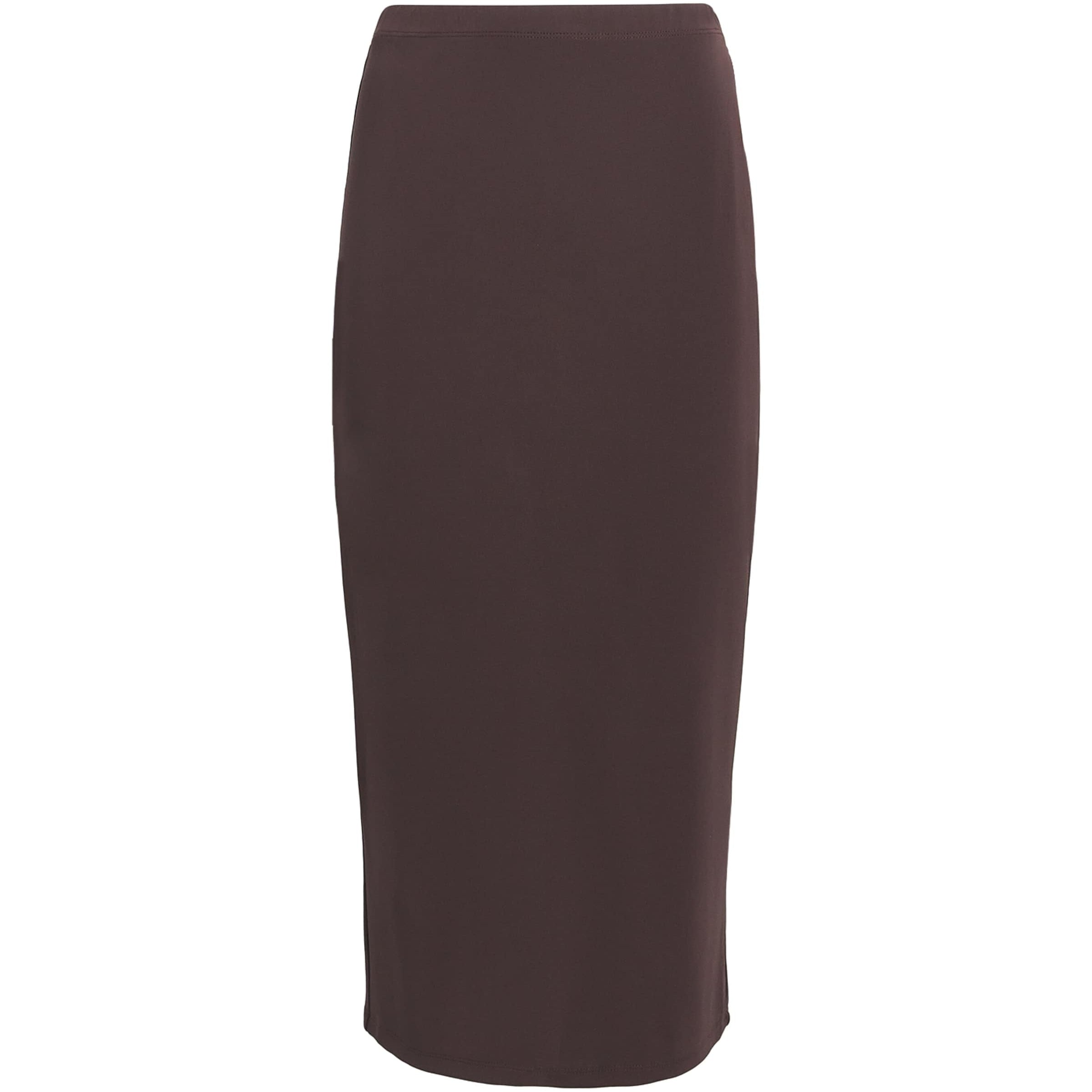 Good American Brown Matte Jersey Midi Skirt