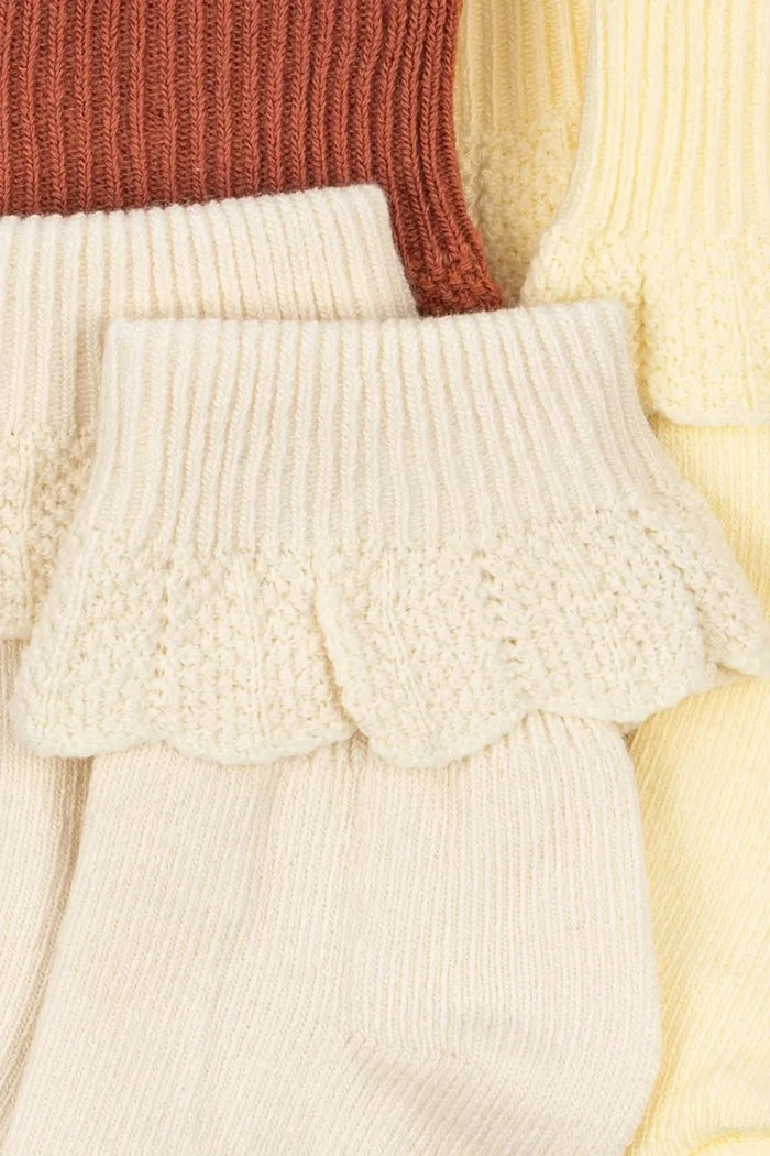 Konges Sløjd çocuk çorapları 3 PACK FRILL SOCKS 3'lü