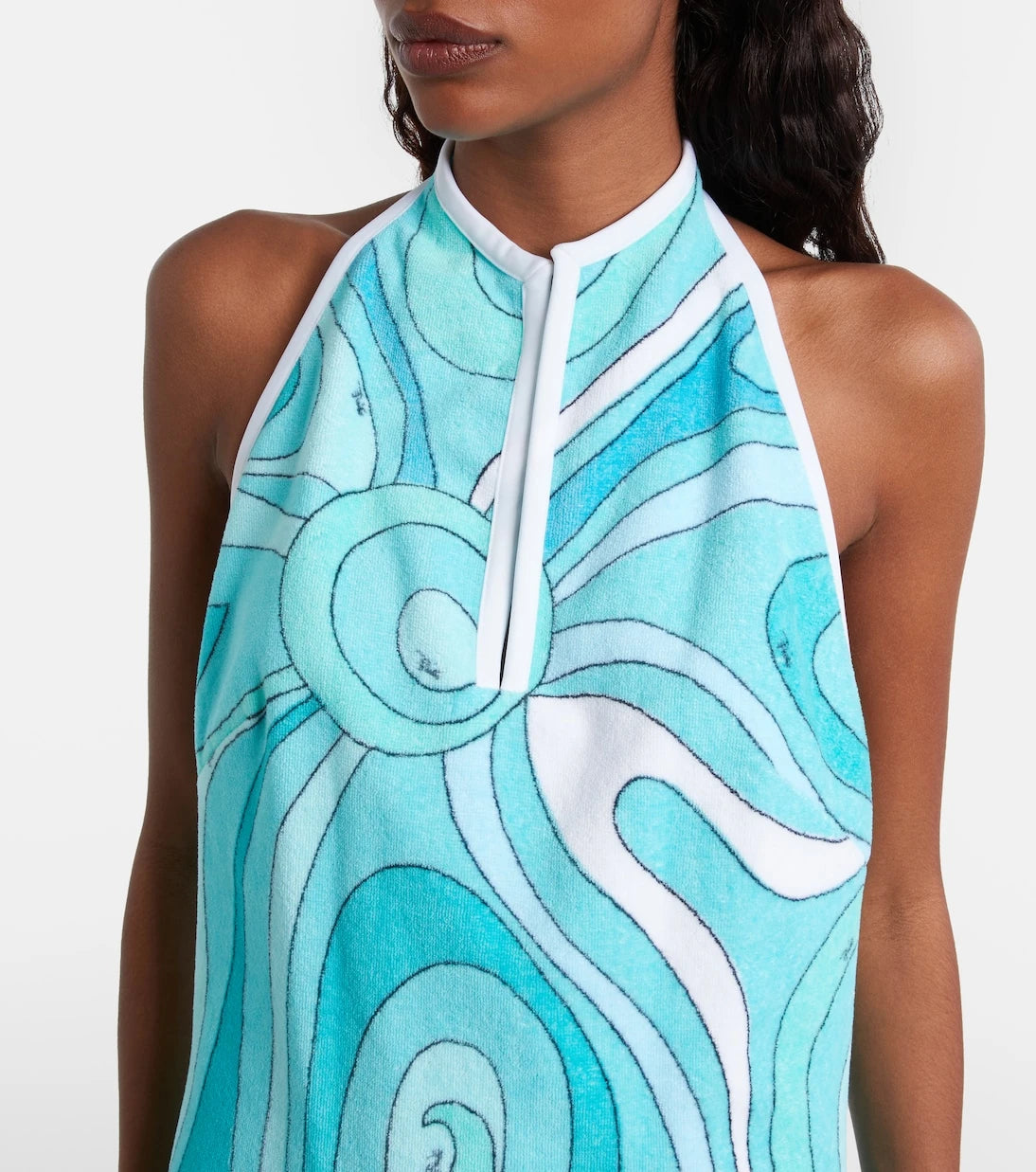 Pucci - Iride halterneck cotton terry minidress