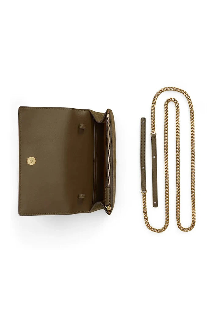 Lauren Ralph Lauren kadın süet crossbody çanta