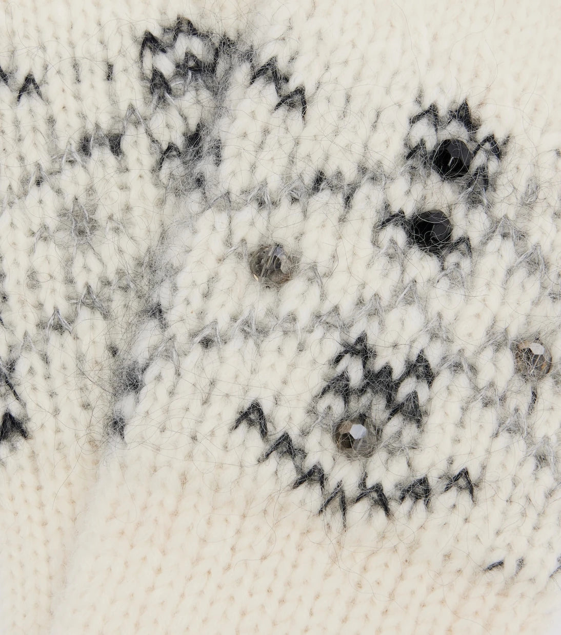 Moncler - Embellished alpaca and wool-blend gloves