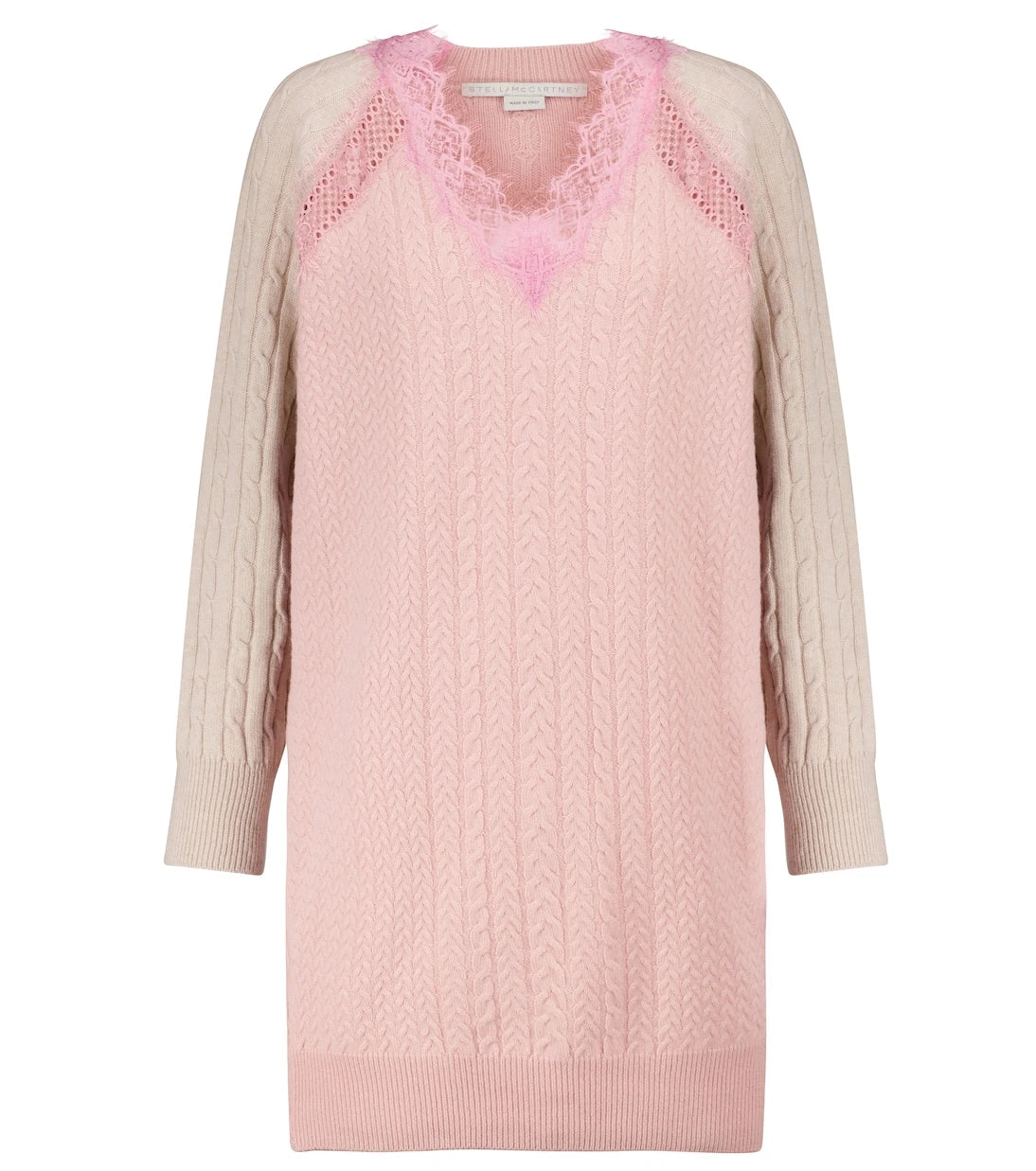 Stella McCartney - Lace-trimmed wool minidress