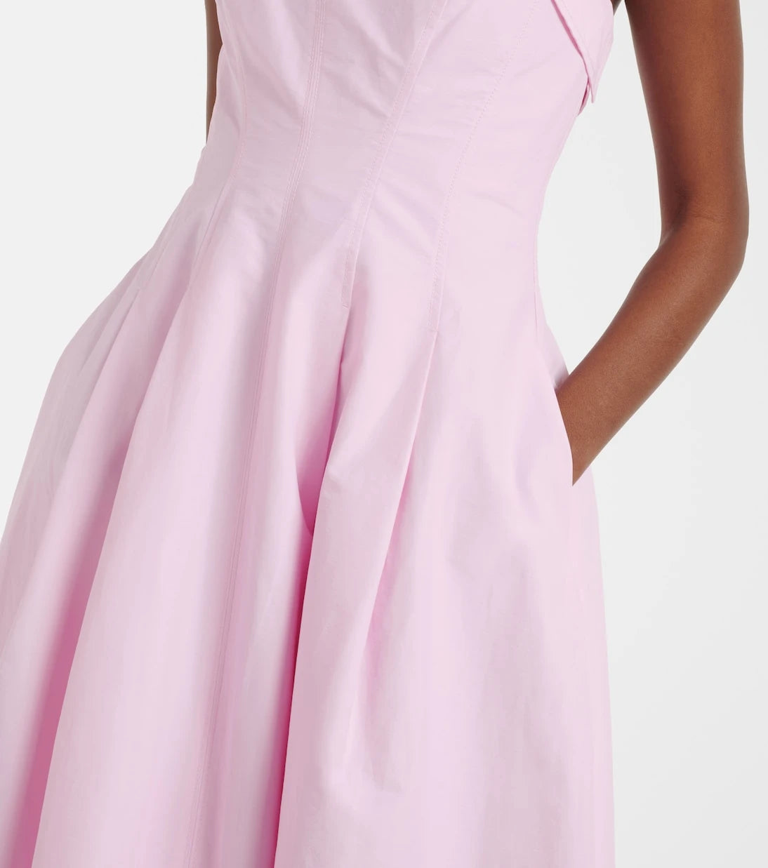 Simkhai - Avril cotton-blend bustier gown